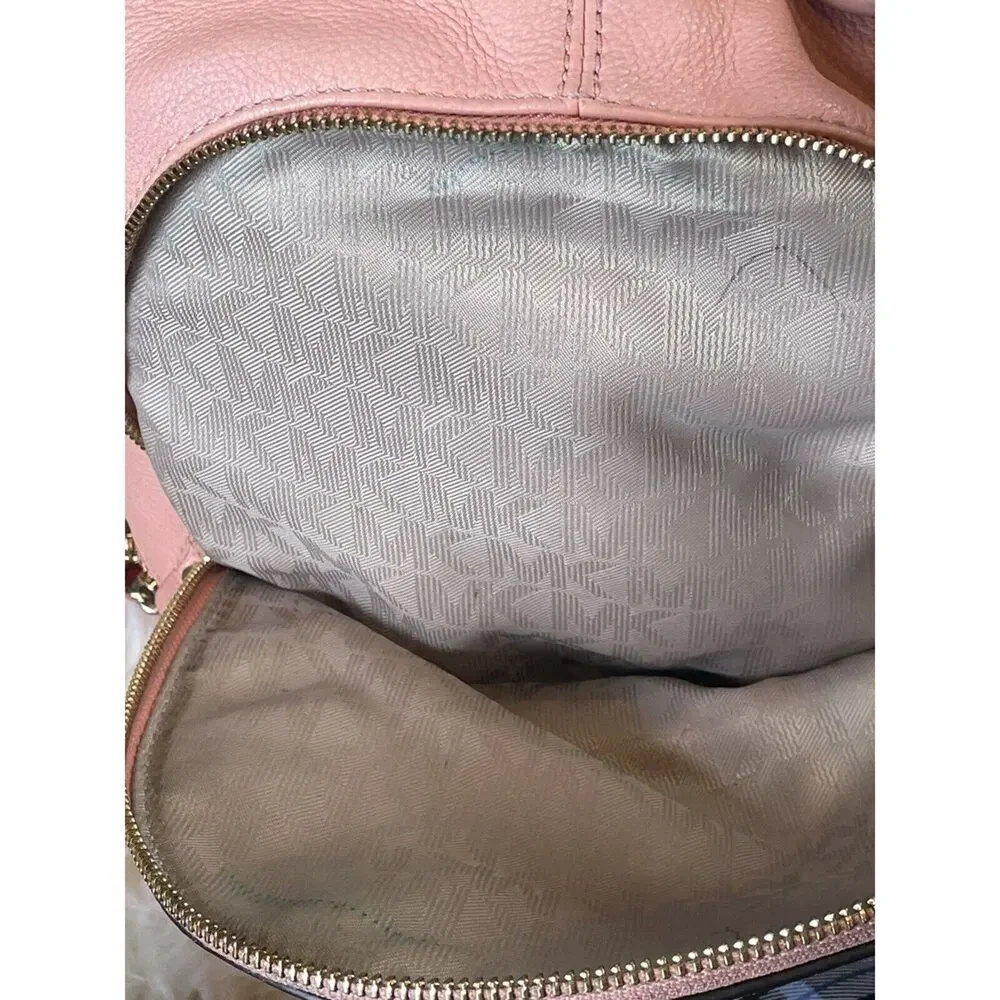 Michael Kors Peach and Coral Color leather‎ Back Pack / Shoulder Bag / Purse